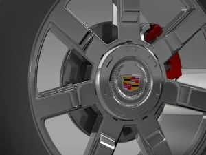 cadillac escalade esv 2wd2 wheel 3D Model