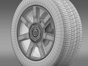 cadillac escalade esv 2wd2 wheel 3D Model