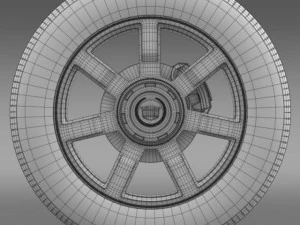 cadillac escalade esv 2wd2 wheel 3D Model
