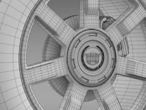 cadillac escalade esv 2wd2 wheel 3D Model