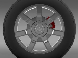 cadillac escalade esv 2wd1 wheel 3D 模型