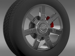 cadillac escalade esv 2wd1 wheel 3D 模型
