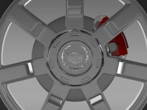 cadillac escalade esv 2wd1 wheel 3D Model