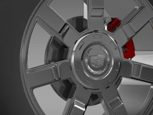 cadillac escalade esv 2wd1 wheel 3D Model