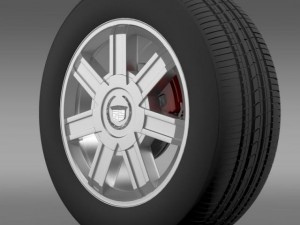 cadillac escalade awd 2012 wheel 3D Model