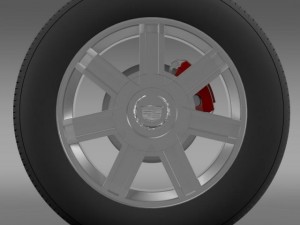 cadillac escalade awd 2012 wheel 3D 모델