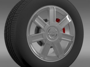cadillac escalade awd 2012 wheel 3D 모델