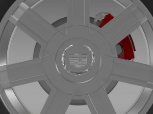 cadillac escalade awd 2012 wheel 3D 모델