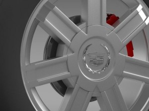 cadillac escalade awd 2012 wheel 3D 모델