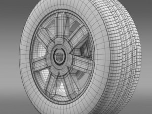 cadillac escalade awd 2012 wheel 3D 모델