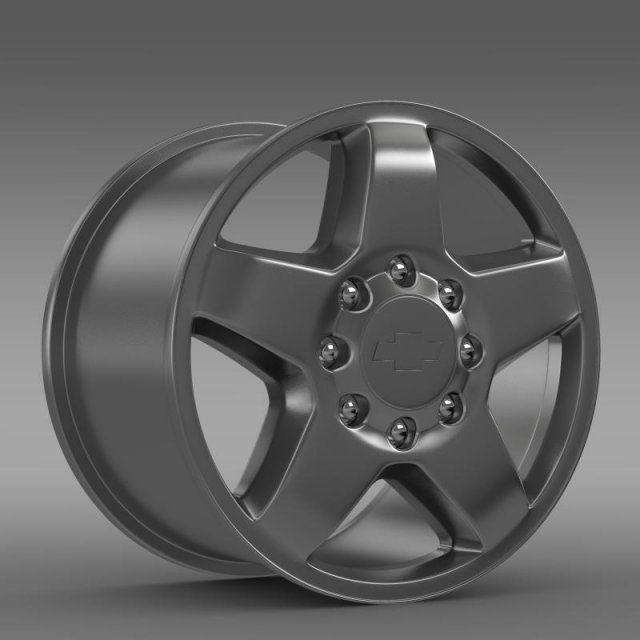 chevrolet silverado 2500hd ltz 2011 rim 3D Model .c4d .max .obj .3ds .fbx .stl .blend