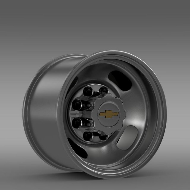 chevrolet silverado 3500hd 2008 rear rim 3D Модель .c4d .max .obj .3ds .fbx .stl .blend 