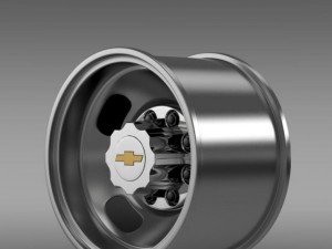 chevrolet silverado 3500hd 2008 rear rim 3D Модель