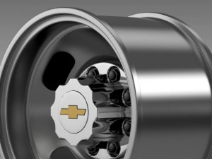 chevrolet silverado 3500hd 2008 rear rim 3D Модель