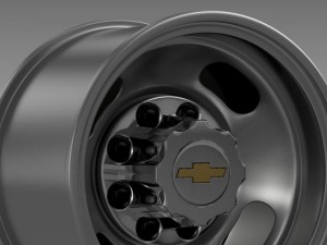 chevrolet silverado 3500hd 2008 rear rim 3D Модель
