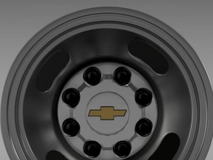 chevrolet silverado 3500hd 2008 rear rim 3D Модель