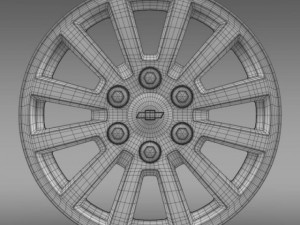 chevrolet tahoe hybrid 2012 rim 3D Model