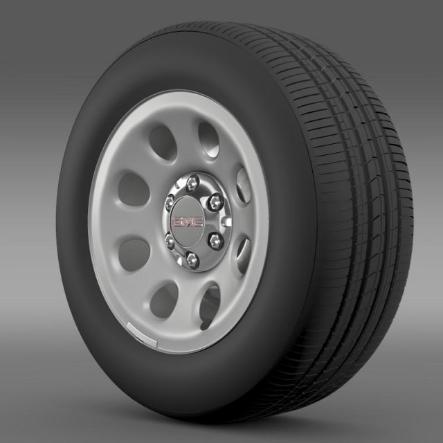 gmc yukon police wheel 3D Model .c4d .max .obj .3ds .fbx .stl .blend 