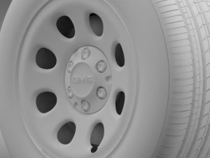 gmc yukon police wheel 3D Model