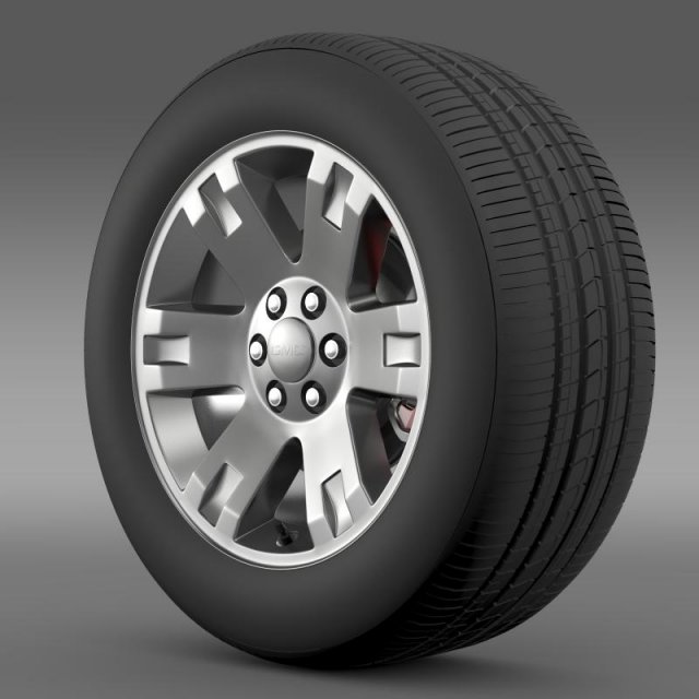 gmc yukon xl wheel 3D Модель .c4d .max .obj .3ds .fbx .stl .blend 