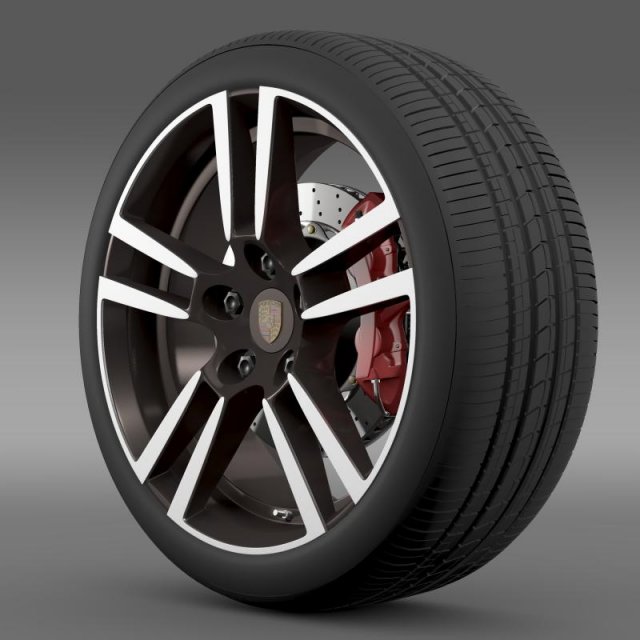 porsche  911 cabriolet turbo wheel Modelo 3D .c4d .max .obj .3ds .fbx .stl .blend 