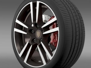 porsche  911 cabriolet turbo wheel 3D Model
