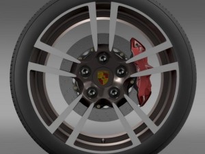 porsche  911 cabriolet turbo wheel Modelo 3D
