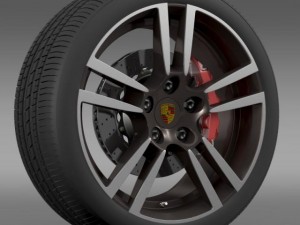 porsche  911 cabriolet turbo wheel Modelo 3D