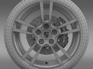 porsche  911 cabriolet turbo wheel Modelo 3D