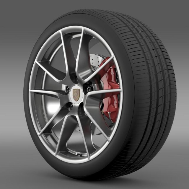 porsche 911 carerra 4 wheel 3D Model .c4d .max .obj .3ds .fbx .stl .blend