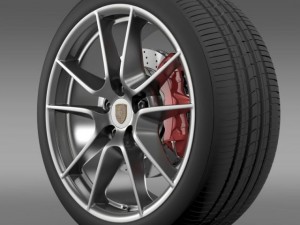 porsche  911 carerra 4 wheel Modelo 3D