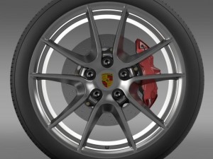 porsche  911 carerra 4 wheel 3D 모델