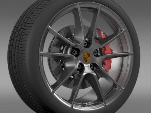 porsche  911 carerra 4 wheel 3D 모델