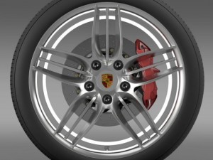 porsche  911 carerra 4s cabriolet wheel 3D Model