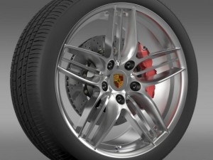 porsche  911 carerra 4s cabriolet wheel 3D Model