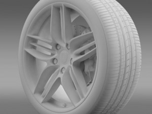 porsche  911 carerra 4s cabriolet wheel 3D Model