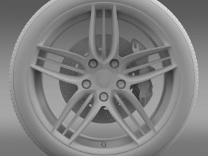 porsche  911 carerra 4s cabriolet wheel 3D Model