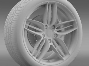 porsche  911 carerra 4s cabriolet wheel 3D Model