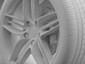 porsche  911 carerra 4s cabriolet wheel 3D Model
