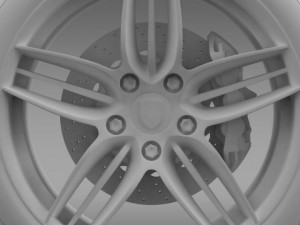 porsche  911 carerra 4s cabriolet wheel 3D Model