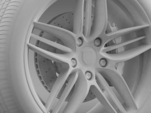 porsche  911 carerra 4s cabriolet wheel 3D Model