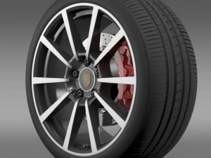 porsche  911 carerra 4s wheel 3D Model