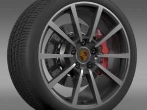 porsche  911 carerra 4s wheel 3D Model
