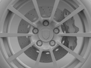 porsche  911 carerra 4s wheel 3D Model