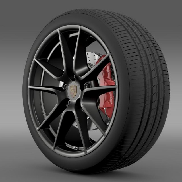 porsche 911 carerra exclusive wheel 3D Model .c4d .max .obj .3ds .fbx .stl .blend 