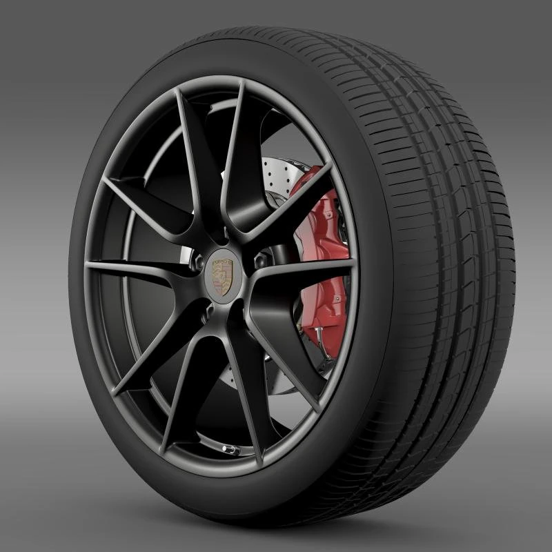 porsche 911 carerra exclusive wheel 3D Model .c4d .max .obj .3ds .fbx .stl .blend 