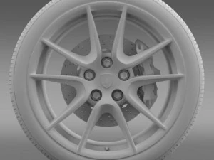 porsche 911 carerra exclusive wheel 3D Model