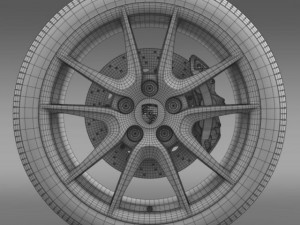 porsche 911 carerra exclusive wheel 3D Model