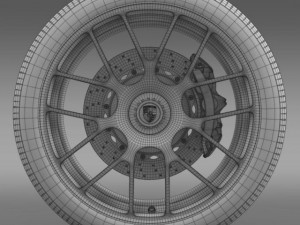 porsche 911 turbo wheel Modèle 3D