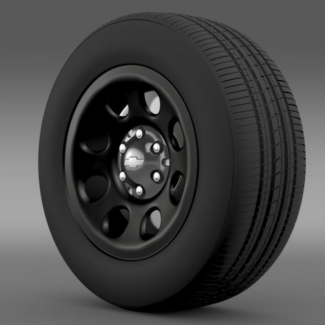 chevrolet tahoe police wheel 3D 模型 .c4d .max .obj .3ds .fbx .stl .blend 